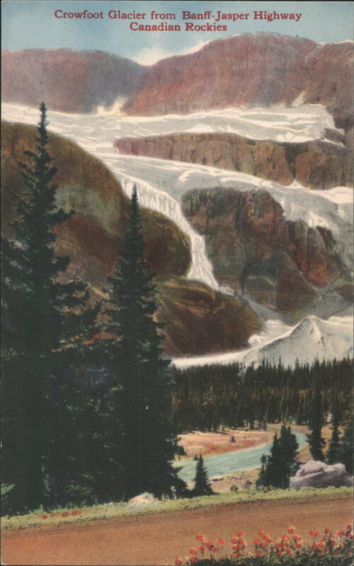 Crowfoot Glacier from Banff-Jasper Highway, Canadian Rockies AB Canada