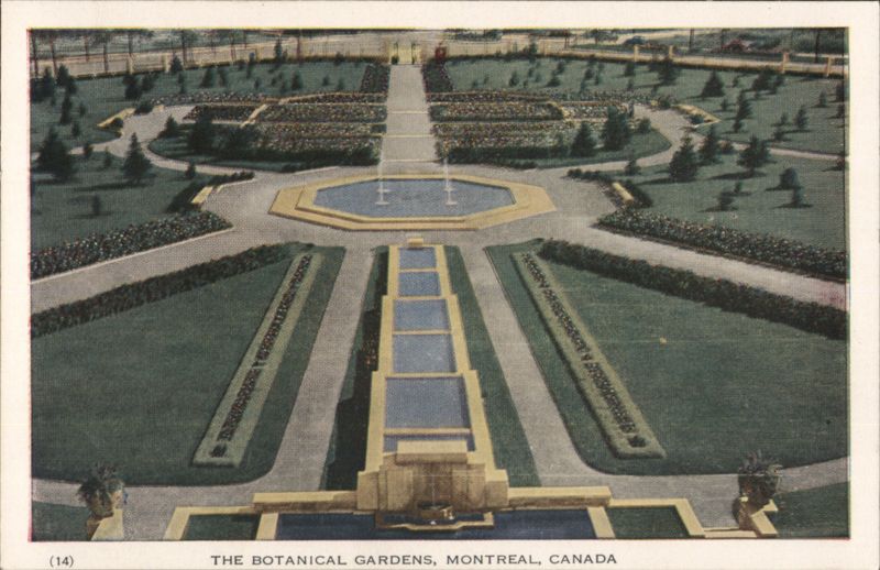Botanical Gardens, Fountains, Formal Pathways Montreal QC Canada