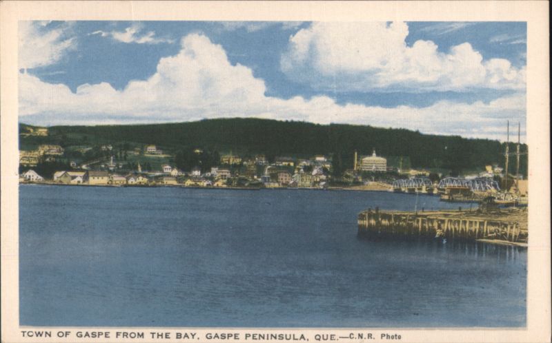 Town of Gaspe from the Bay, Gaspe Peninsula QC Canada