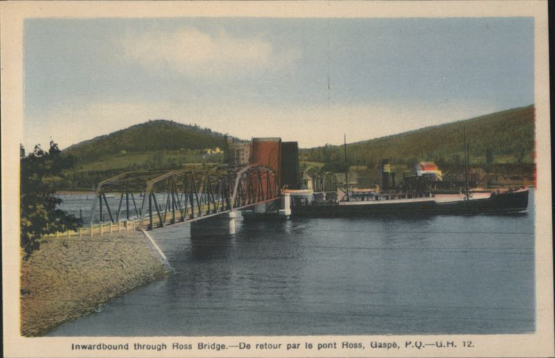 Inwardbound through Ross Bridge, Gaspé, QC Canada