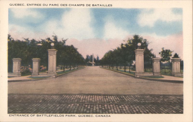 Entrance of Battlefields Park Quebec QC Canada