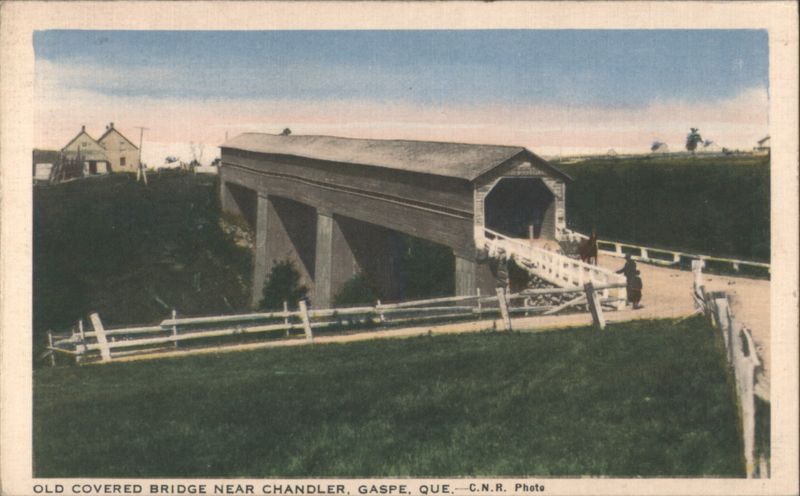 Old Covered Bridge, Chandler, Gaspé, QUE. QC Canada