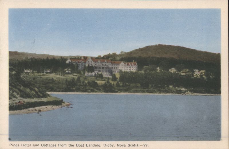 Pines Hotel and Cottages from the Boat Landing, Digby NS Canada