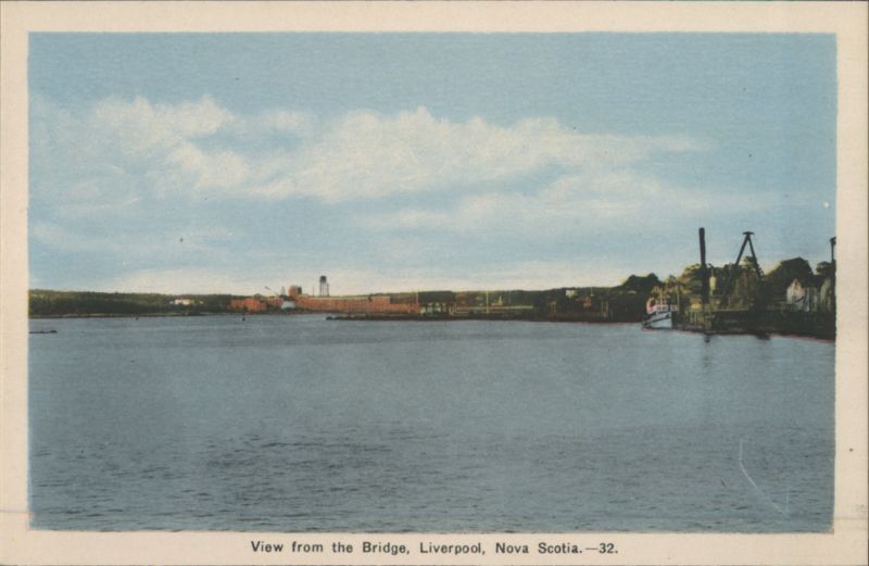 View from the Bridge, Liverpool, Nova Scotia NS Canada
