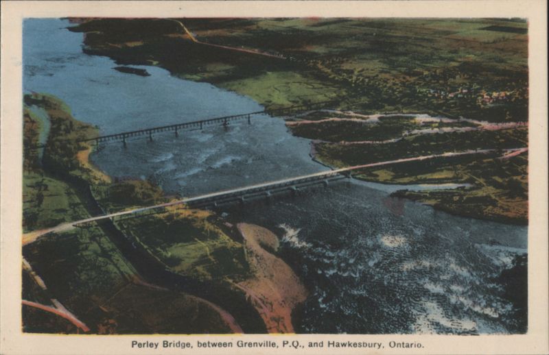 Perley Bridge, Grenville, PQ & Hawkesbury, Ontario Canada