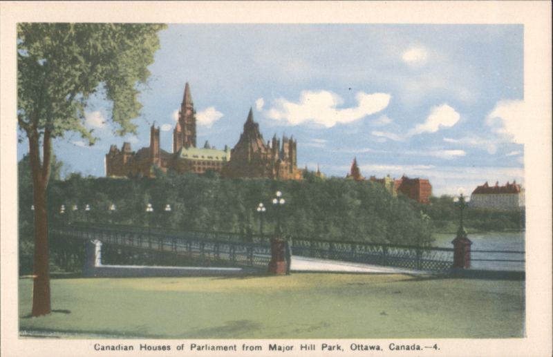 Canadian Houses of Parliament from Major Hill Park Ottawa ON Canada