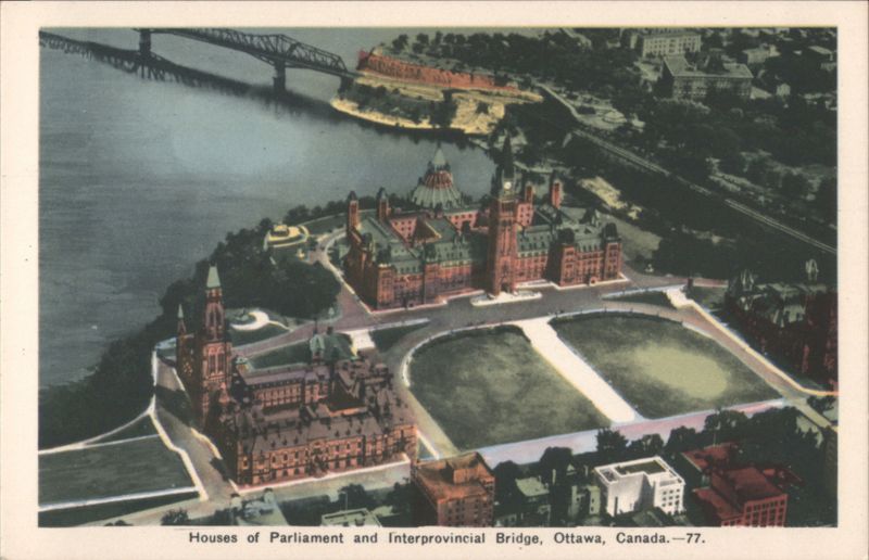 Houses of Parliament and Interprovincial Bridge Ottawa ON Canada
