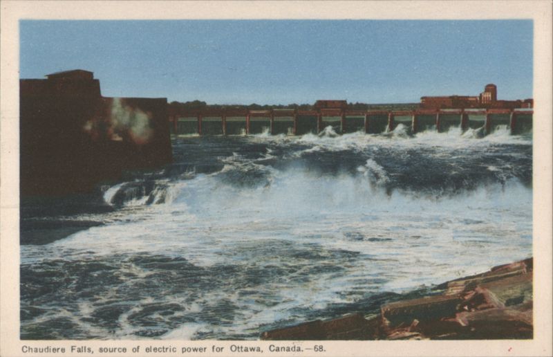 Chaudiere Falls, Source of Electric Power Ottawa Canada