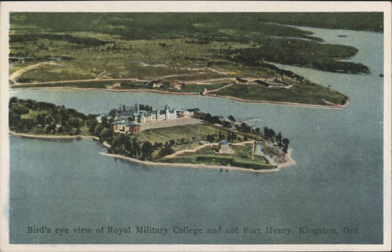 Bird's eye view Royal Military College & Fort Henry Kingston Canada
