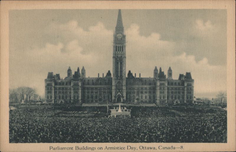 Parliament Buildings on Armistice Day Ottawa Canada