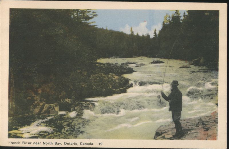 French River Fishing near North Bay, Ontario Canada