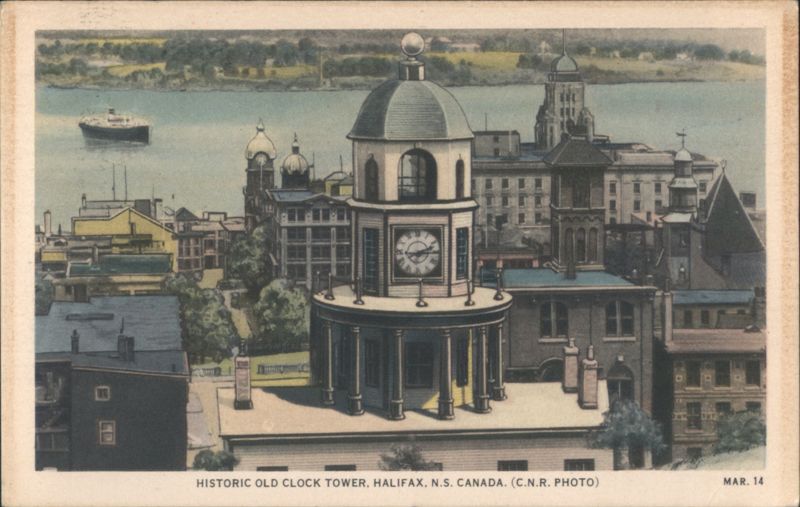 Historic Old Clock Tower, Halifax, NS Canada C.N.R. PHOTO