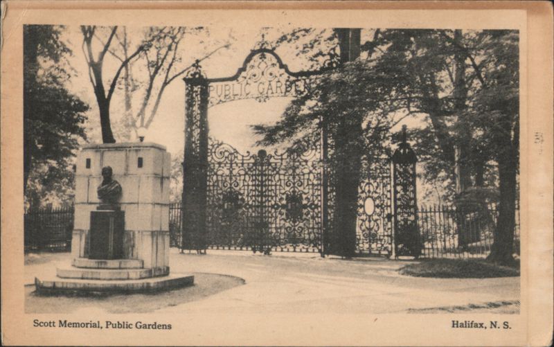 Scott Memorial, Public Gardens Gates Halifax Canada