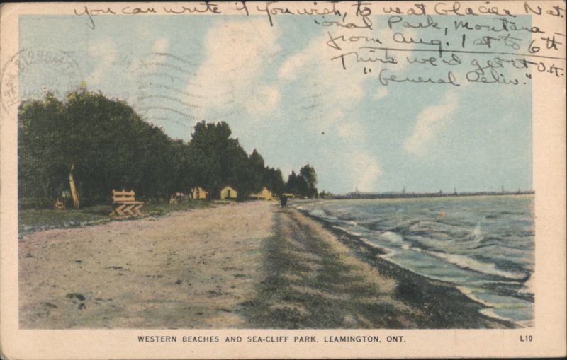 WESTERN BEACHES AND SEA-CLIFF PARK, LEAMINGTON, ONT. Canada