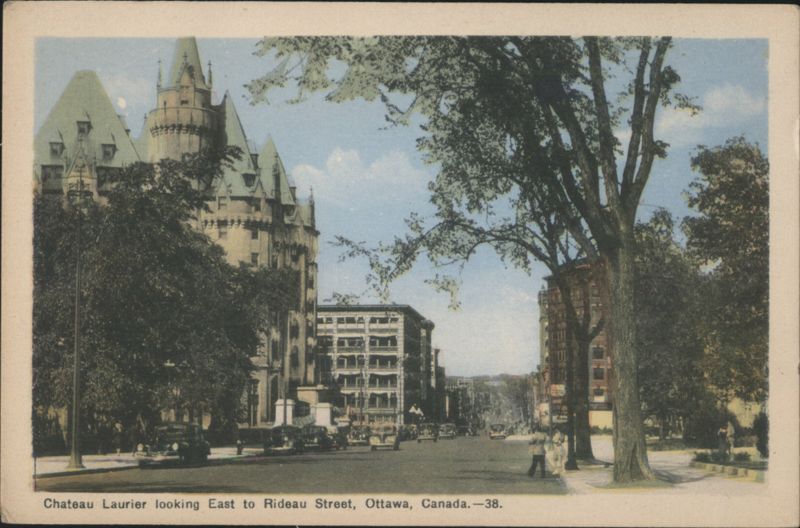 Chateau Laurier looking East to Rideau Street Ottawa ON Canada