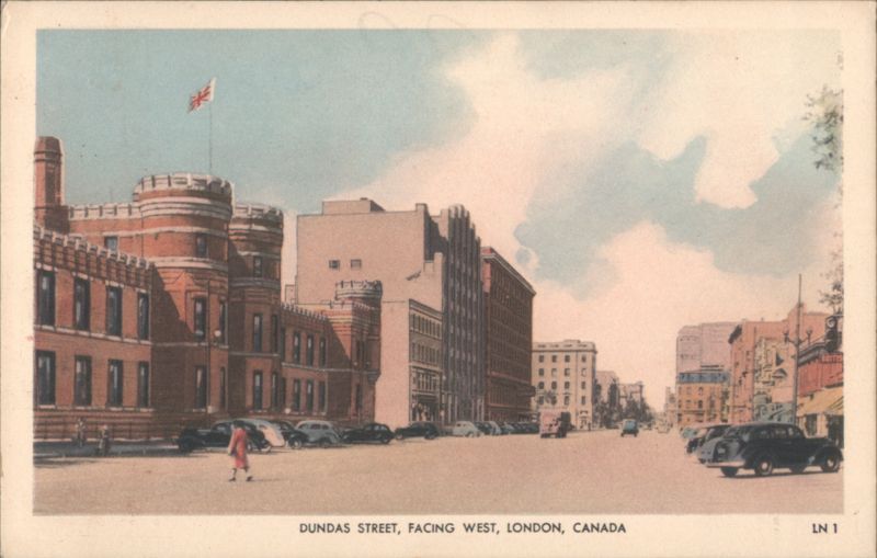 Dundas Street Facing West, London, ON Canada Ontario