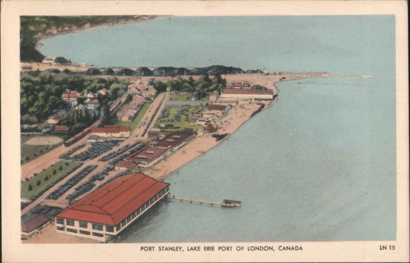 Port Stanley, Lake Erie Port of London, Aerial View Canada