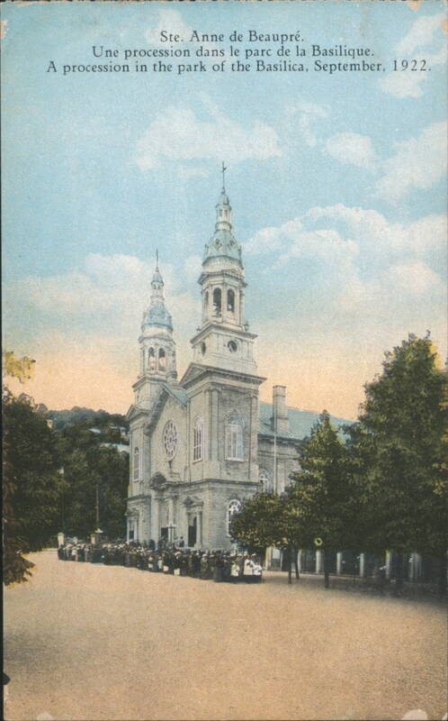Ste. Anne de Beaupré Basilica Procession, September 1922 QC Canada
