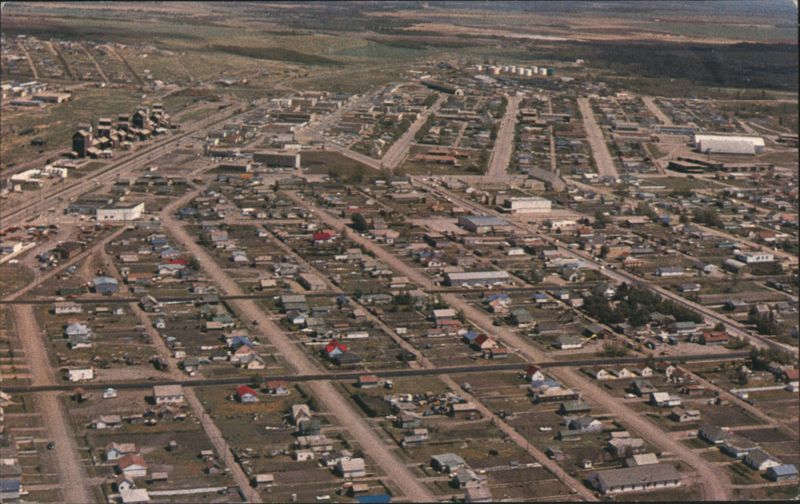 Aerial View Dawson Creek 1962 BC Canada British Columbia