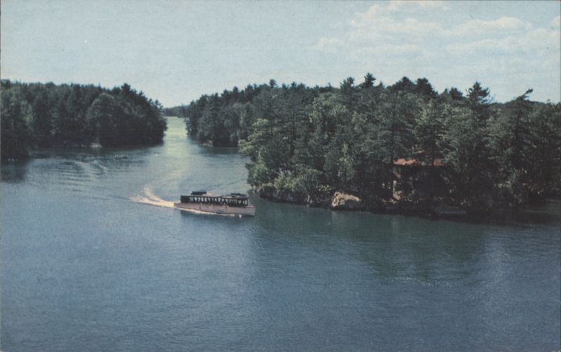 Tour Boat Leaving Benson's Rift, Lost Channel Thousand Islands Canada