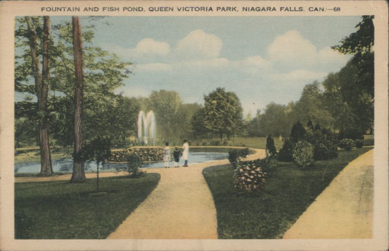 Fountain and Fish Pond, Queen Victoria Park, Niagara Falls Canada