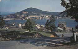 Gaspé Harbour, Jacques Cartier Cross, Gaspé Peninsula Postcard