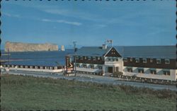 Hotel Percé (Sur Mer) Inc. & Percé Rock, Percé, QC Postcard