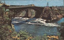 Reversing Falls - Low Water, Saint John, NB Postcard