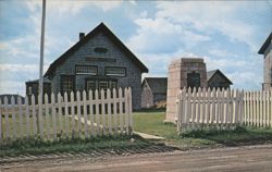 Franklin D. Roosevelt Memorial Plaque & Public Library Postcard