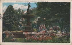 Fountain, Public Gardens, Halifax, NS Postcard