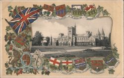 Toronto University, Canadian Provinces & Union Jack Postcard