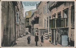 Petite rue Sous-le-Cap, Quebec, Canada Postcard