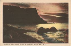 Sunset on the St. Lawrence, Gaspé Postcard