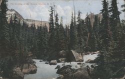 Meeting of the Waters, Mountain River, Forest Postcard