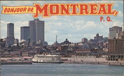 Bonjour de Montreal, Business Section Skyline Postcard