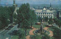 Place d'Armes, Hotel Chateau Normandie, Quebec Postcard