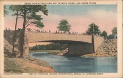Thousand Islands International Bridge, St. Lawrence River Postcard