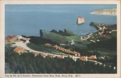 Vue de Pic de l'Aurore - Panorama from Rosy Peak Postcard