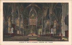 St. Mary's Cathedral Interior, Kingston, ON, Canada Postcard