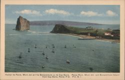 Percé Rock, Mont Joli, Bonaventure Island, Cap Barre, QC Postcard