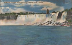American Falls & Bridal Veil from Niagara Falls, Ontario Postcard