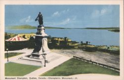 Champlain Monument Postcard