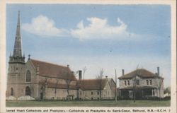 Sacred Heart Cathedral and Presbytery Postcard