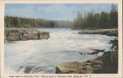 High Water at Pabineau Falls, Bathurst, New Brunswick Postcard