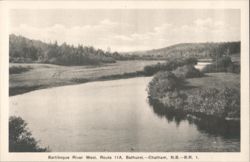 Bartibogue River West, Route 11A, Bathurst, NB Postcard