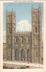 Notre Dame Church, Montreal Postcard