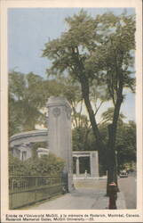 McGill University Roderick Memorial Gates, Montreal Postcard