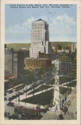 Victoria Square and Beaver Hall Hill, Montreal Postcard