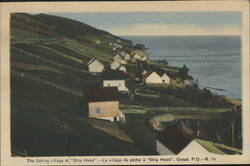 Fishing Village at Ship Head, Gaspé, Quebec Postcard
