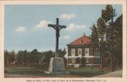 Hôtel de Ville, Le Parc, Croix de la Rédemption, Rimouski Postcard